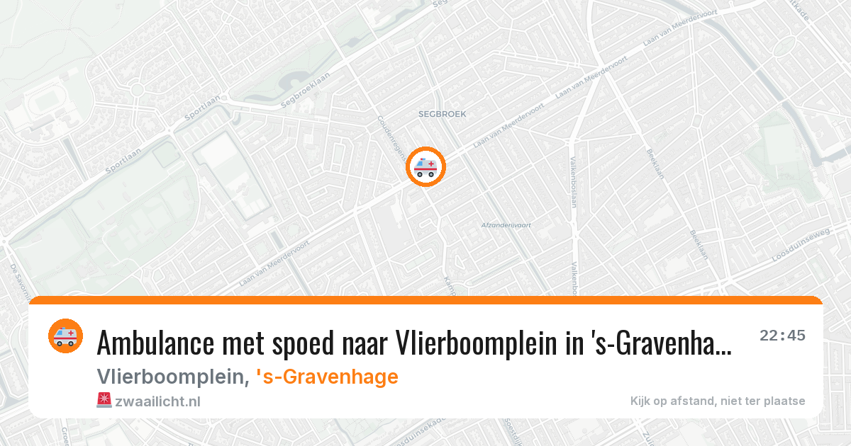 Ambulance met spoed naar Vlierboomplein in 's-Gravenhage — 10 jun 2026