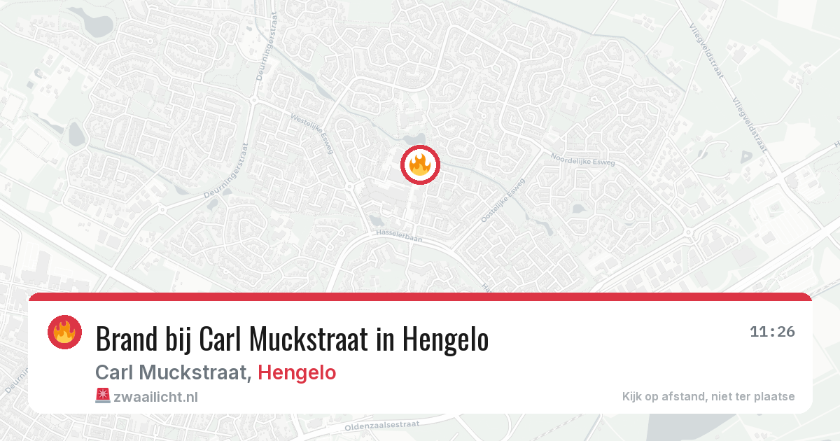 Brand bij Carl Muckstraat in Hengelo — 20 mei 2026