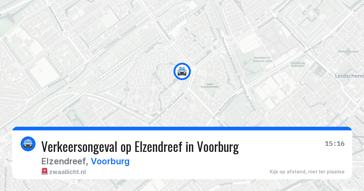 Verkeersongeval op Elzendreef in Voorburg — 29 jan 2026