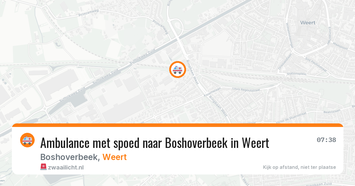 Ambulance met spoed naar Boshoverbeek in Weert — 25 jun 2026