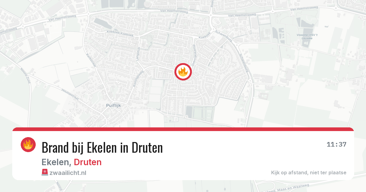Brand bij Ekelen in Druten — 3 jul 2026