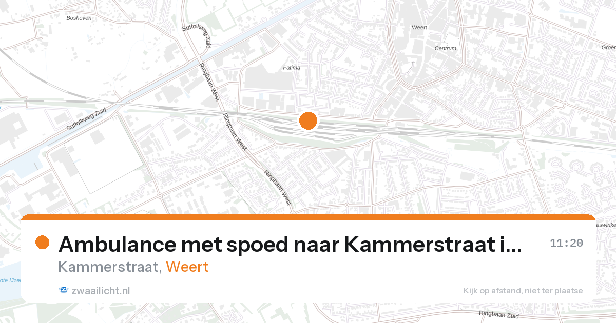 Ambulance met spoed naar Kammerstraat in Weert — 28 aug 2026