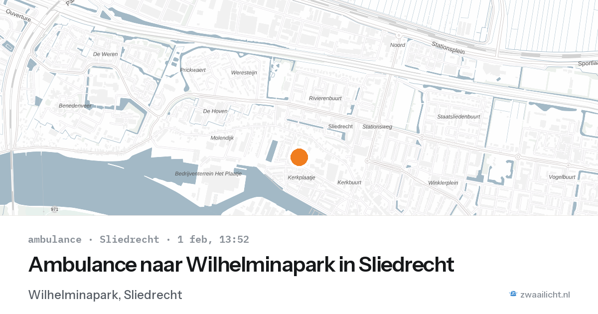 Ambulance naar Wilhelminapark in Sliedrecht — 1 feb 2026