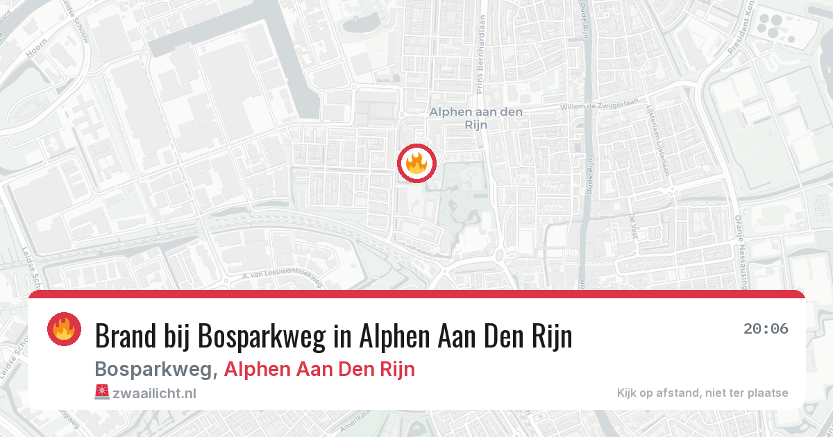 Brand bij Bosparkweg in Alphen Aan Den Rijn — 7 jul 2026