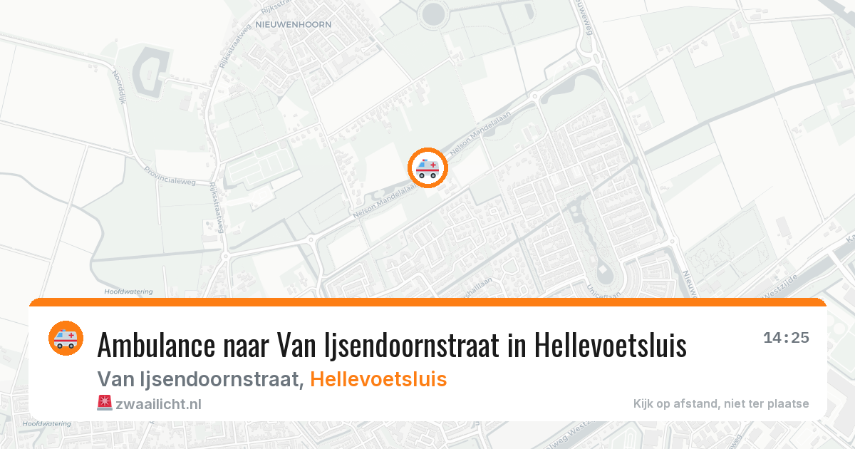 Ambulance naar Van Ijsendoornstraat in Hellevoetsluis — 23 jul 2026