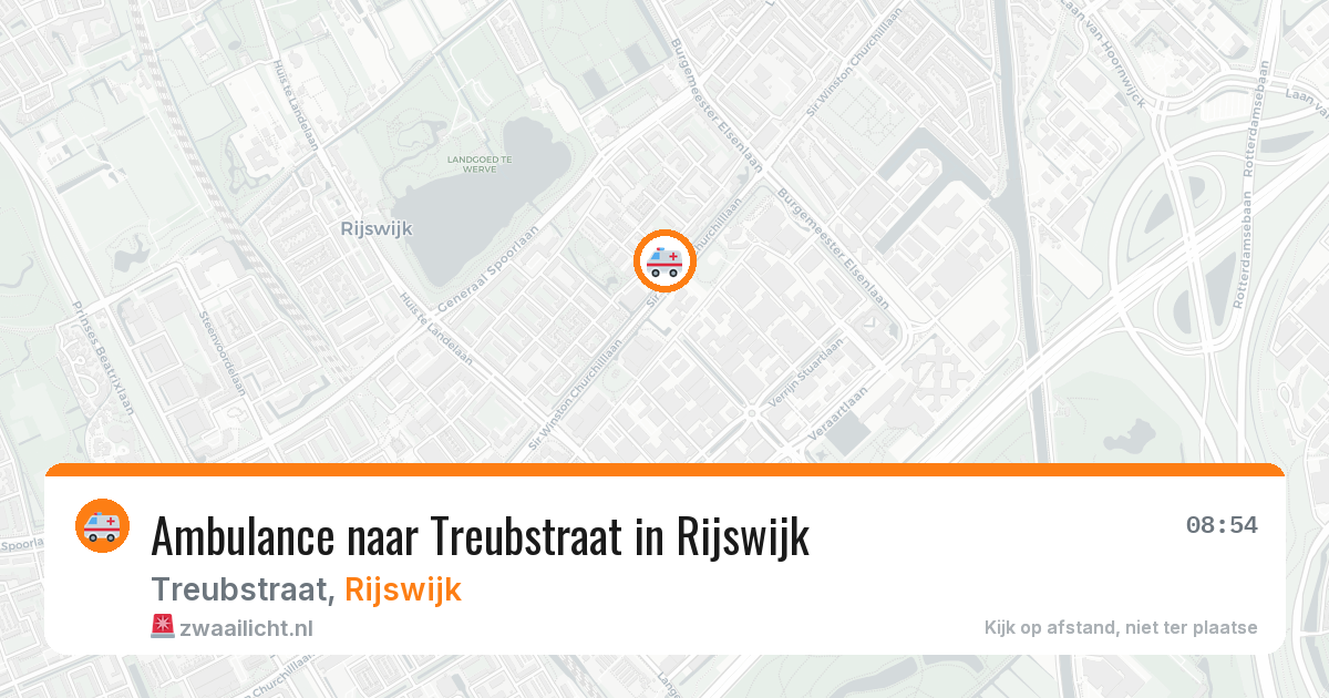 Ambulance naar Treubstraat in Rijswijk — 14 aug 2026