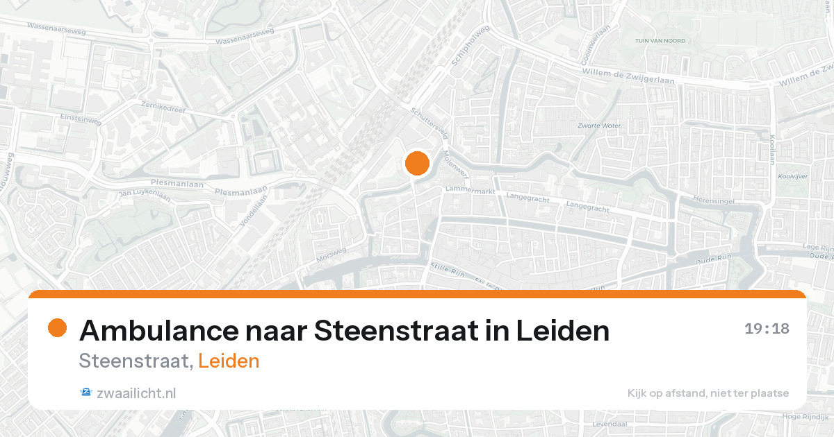 Ambulance naar Steenstraat in Leiden — 19 aug 2026