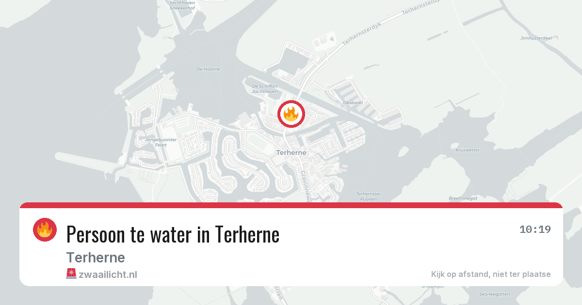 Persoon te water in Terherne — 13 jun 2026