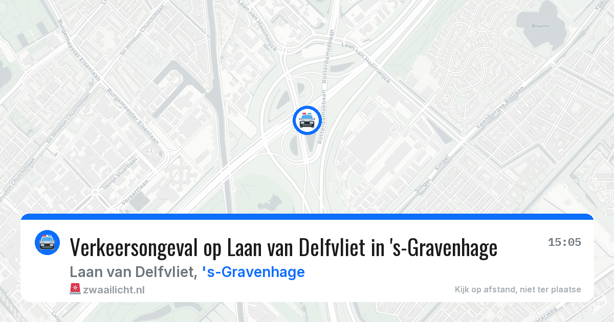 Verkeersongeval op Laan van Delfvliet in 's-Gravenhage — 12 jun 2026