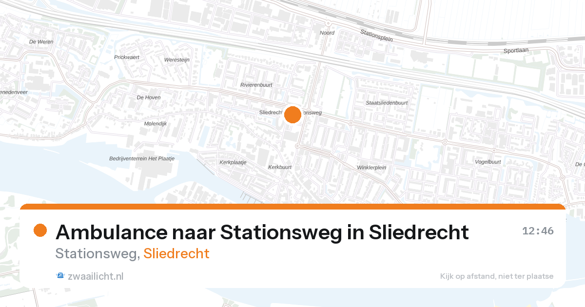 Ambulance naar Stationsweg in Sliedrecht — 7 mei 2026