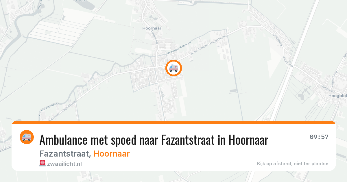 Ambulance met spoed naar Fazantstraat in Hoornaar — 28 jan 2026
