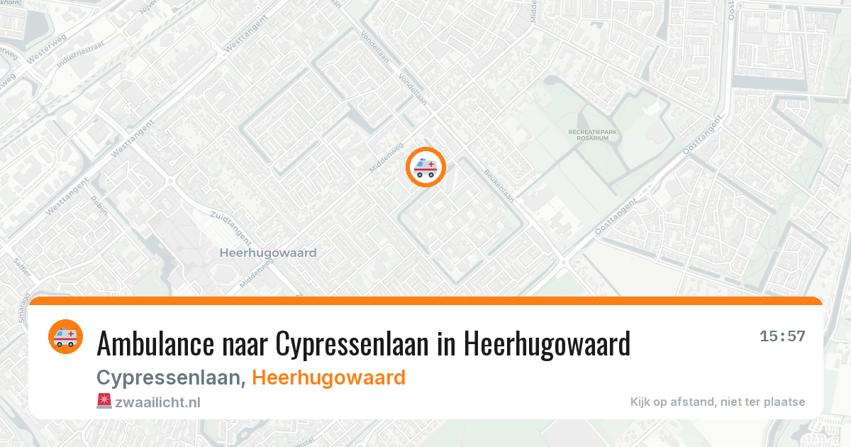 Ambulance naar Cypressenlaan in Heerhugowaard — 2 jul 2026