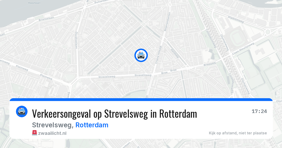 Verkeersongeval op Strevelsweg in Rotterdam — 29 jan 2026