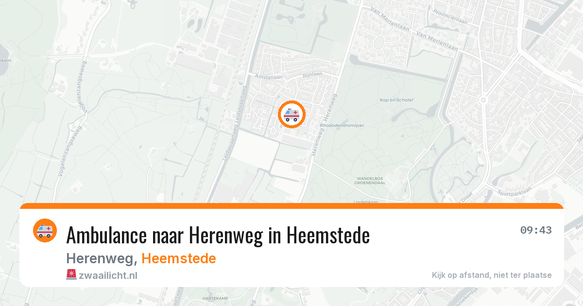 Ambulance naar Herenweg in Heemstede — 13 jun 2026