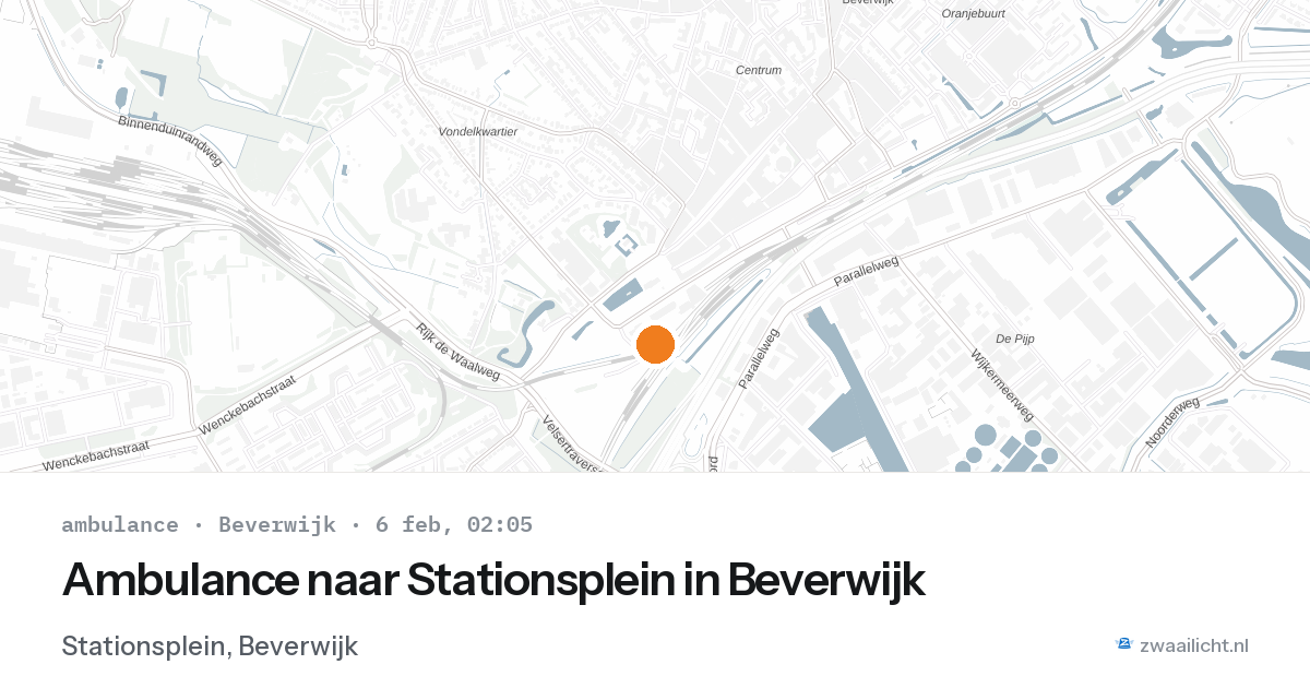 Ambulance naar Stationsplein in Beverwijk — 6 feb 2026