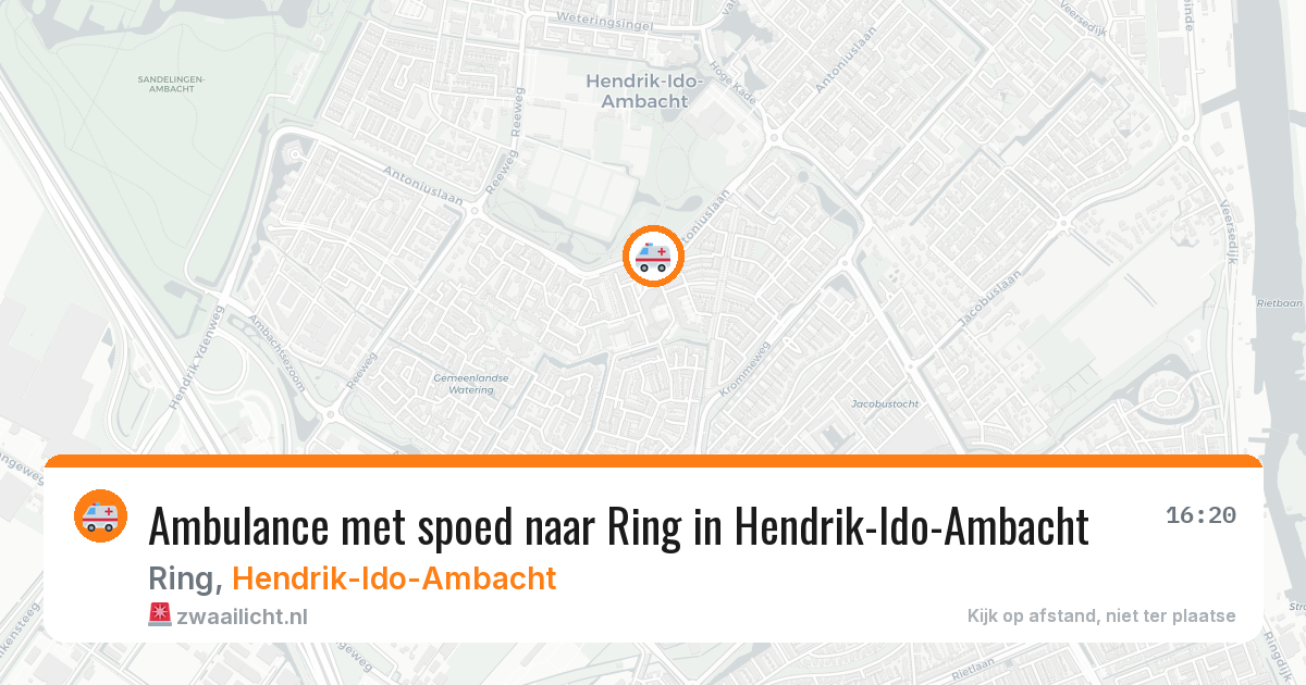 Ambulance met spoed naar Ring in Hendrik-Ido-Ambacht — 2 apr 2026