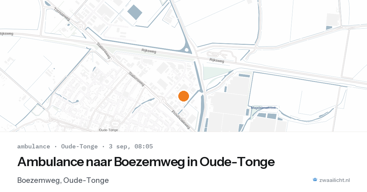Ambulance naar Boezemweg in Oude-Tonge — 3 sep 2026