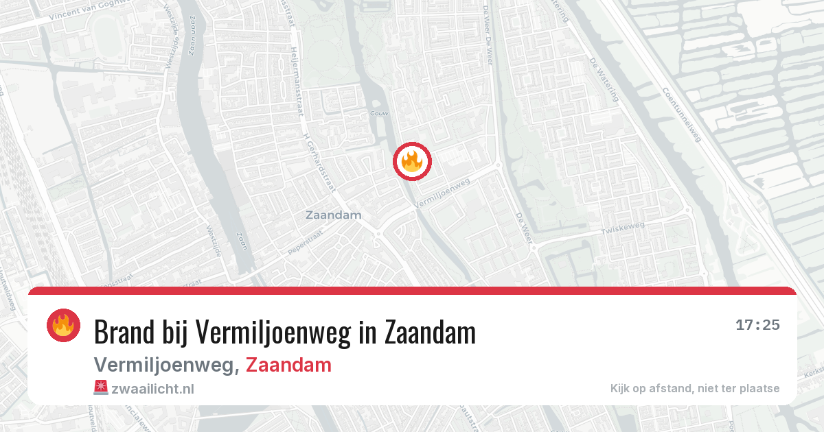 Brand bij Vermiljoenweg in Zaandam — 5 jul 2026