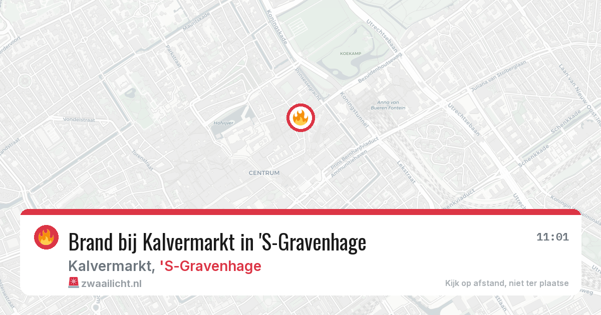 Brand bij Kalvermarkt in 'S-Gravenhage — 10 jul 2026