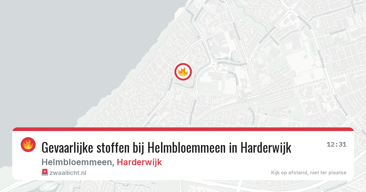 Gevaarlijke stoffen bij Helmbloemmeen in Harderwijk — 15 mei 2026