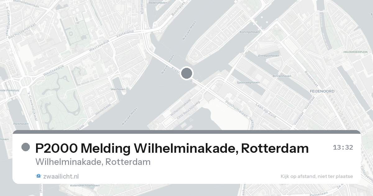 P2000 Melding Wilhelminakade, Rotterdam — 7 feb 2026