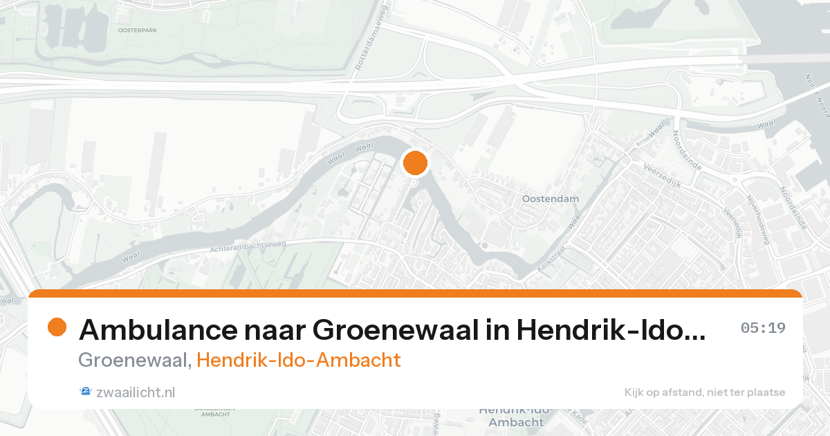 Ambulance naar Groenewaal in Hendrik-Ido-Ambacht — 23 aug 2026