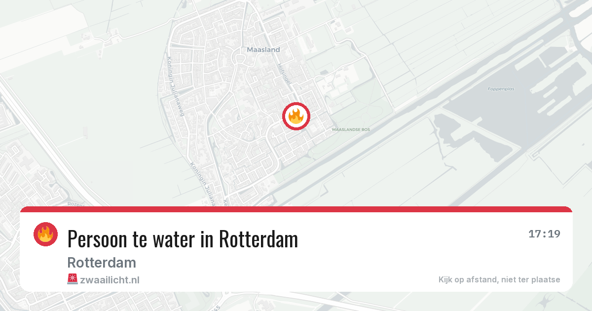 Persoon te water in Rotterdam — 14 aug 2026