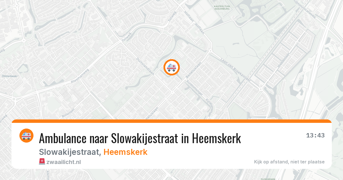 Ambulance naar Slowakijestraat in Heemskerk — 3 jul 2026