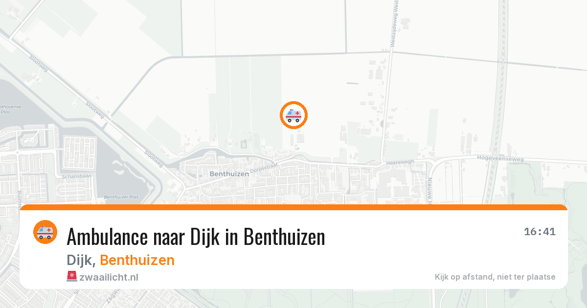 Ambulance naar Dijk in Benthuizen — 17 jul 2026