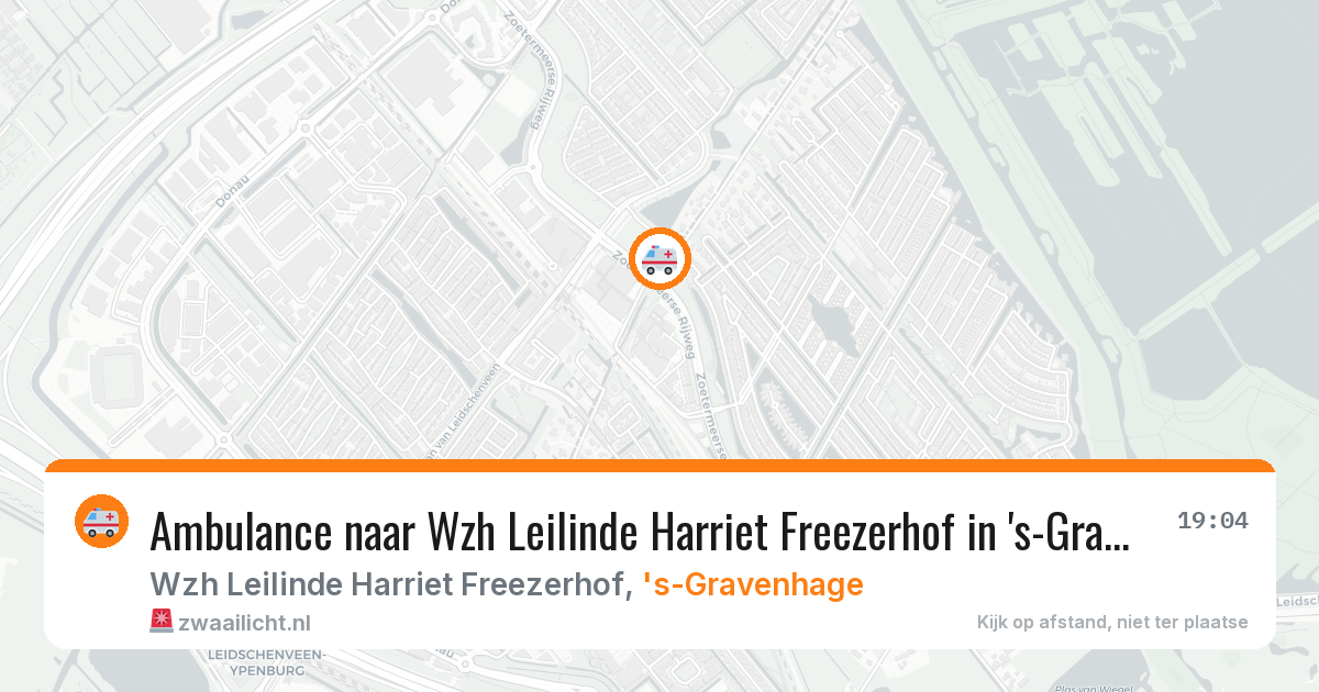Ambulance naar Wzh Leilinde Harriet Freezerhof in 's-Gravenhage — 23 mei 2026