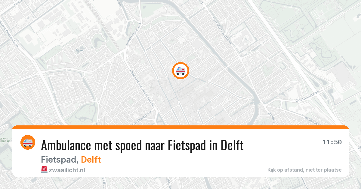 Ambulance met spoed naar Fietspad in Delft — 24 mrt 2026