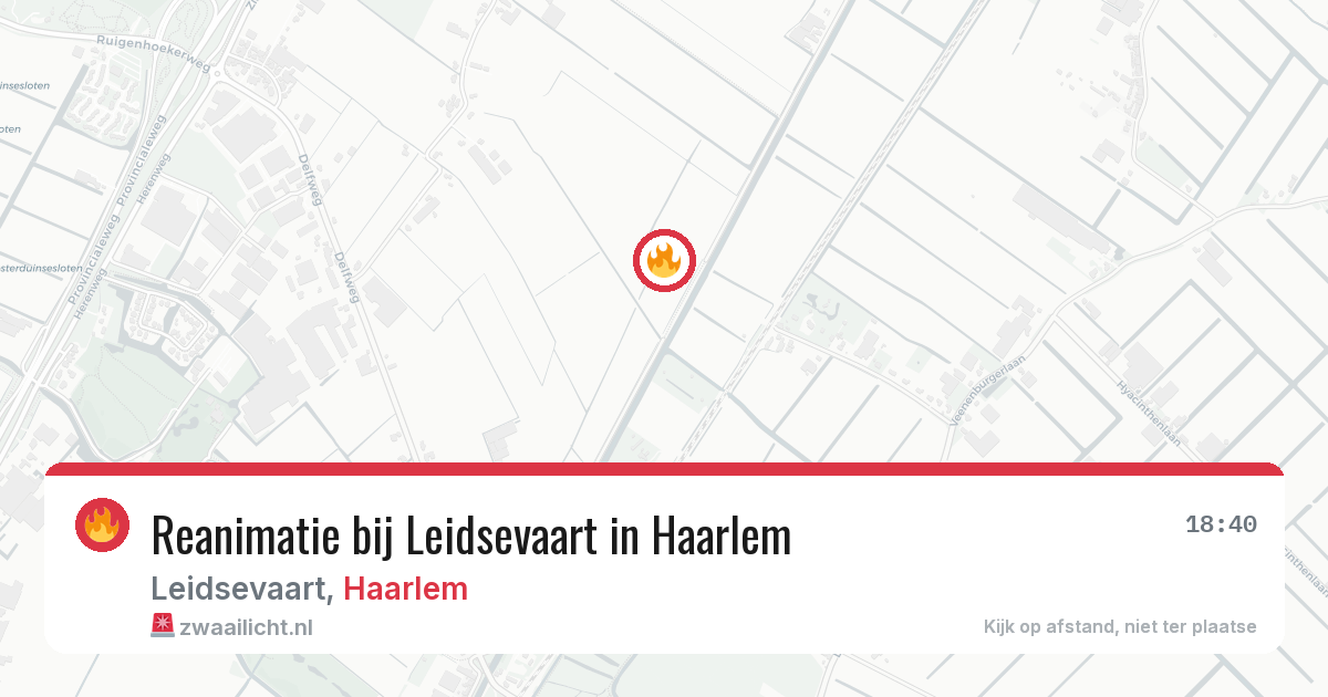 Reanimatie bij Leidsevaart in Haarlem — 4 aug 2026