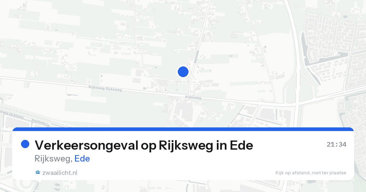 Verkeersongeval op Rijksweg in Ede — 12 mei 2026