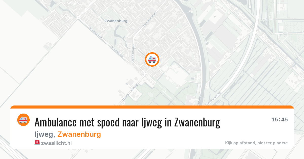 Ambulance met spoed naar Ijweg in Zwanenburg — 23 jan 2026