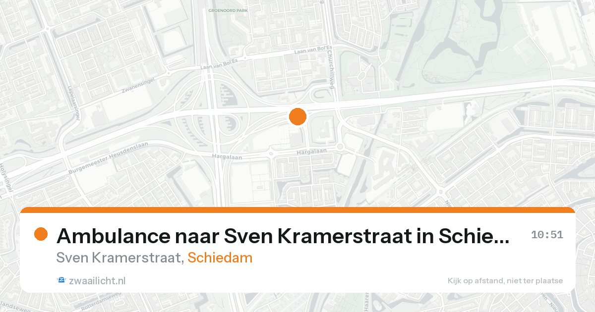 Ambulance naar Sven Kramerstraat in Schiedam — 10 jul 2026
