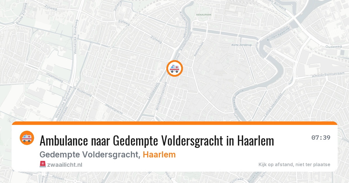 Ambulance naar Gedempte Voldersgracht in Haarlem — 13 jul 2026
