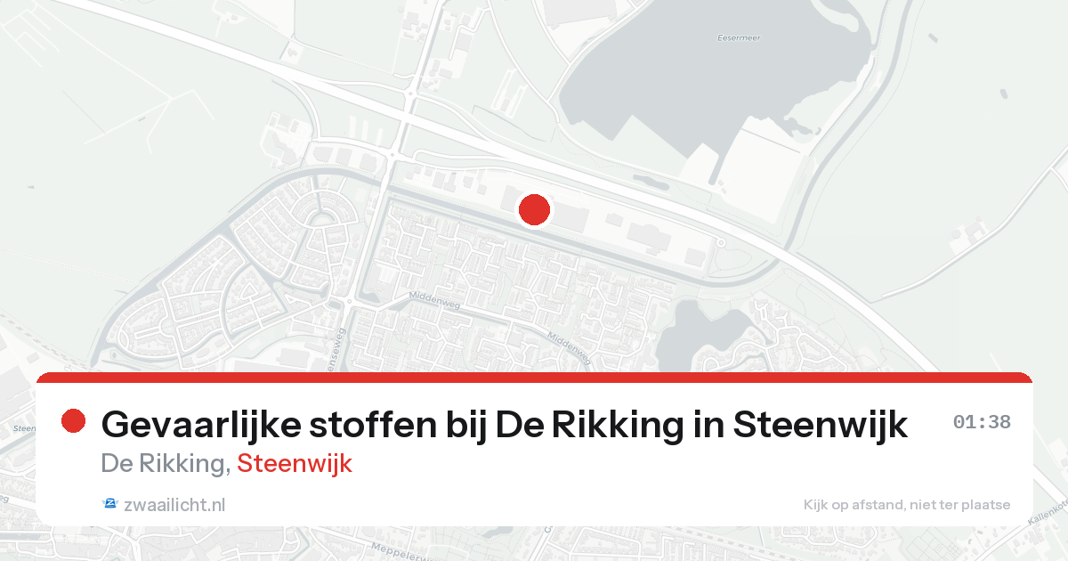 Gevaarlijke stoffen bij De Rikking in Steenwijk — 12 aug 2026