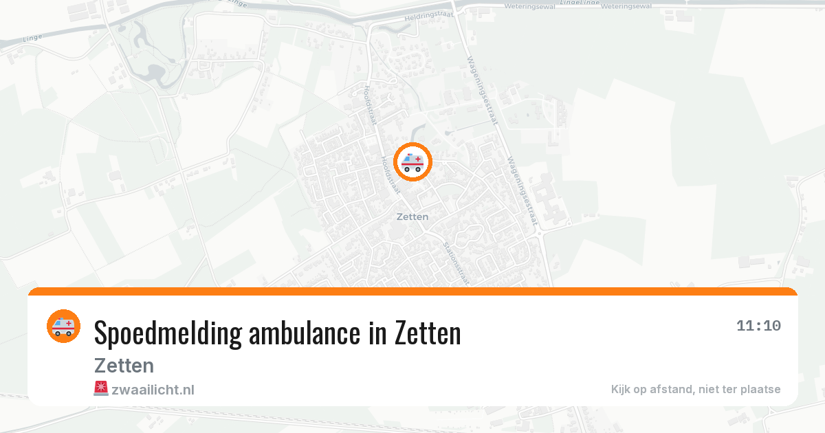 Spoedmelding ambulance in Zetten — 5 mei 2026