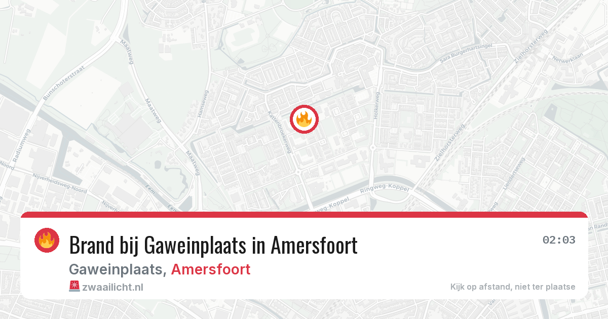 Brand bij Gaweinplaats in Amersfoort — 31 mei 2026