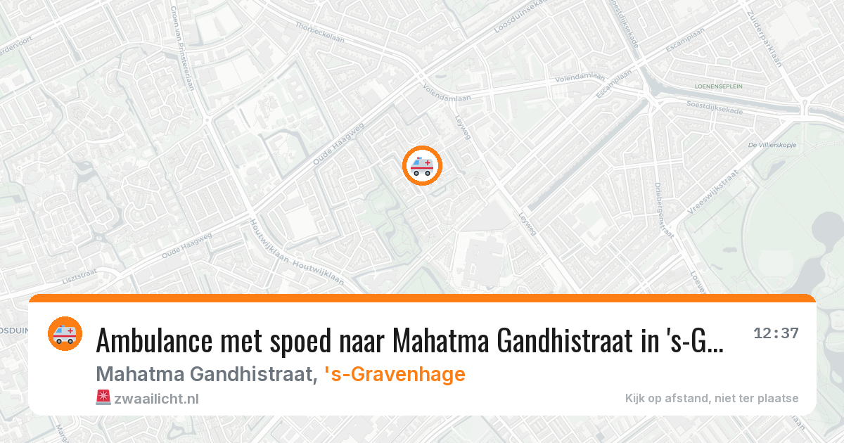 Ambulance met spoed naar Mahatma Gandhistraat in 's-Gravenhage — 11 aug 2026