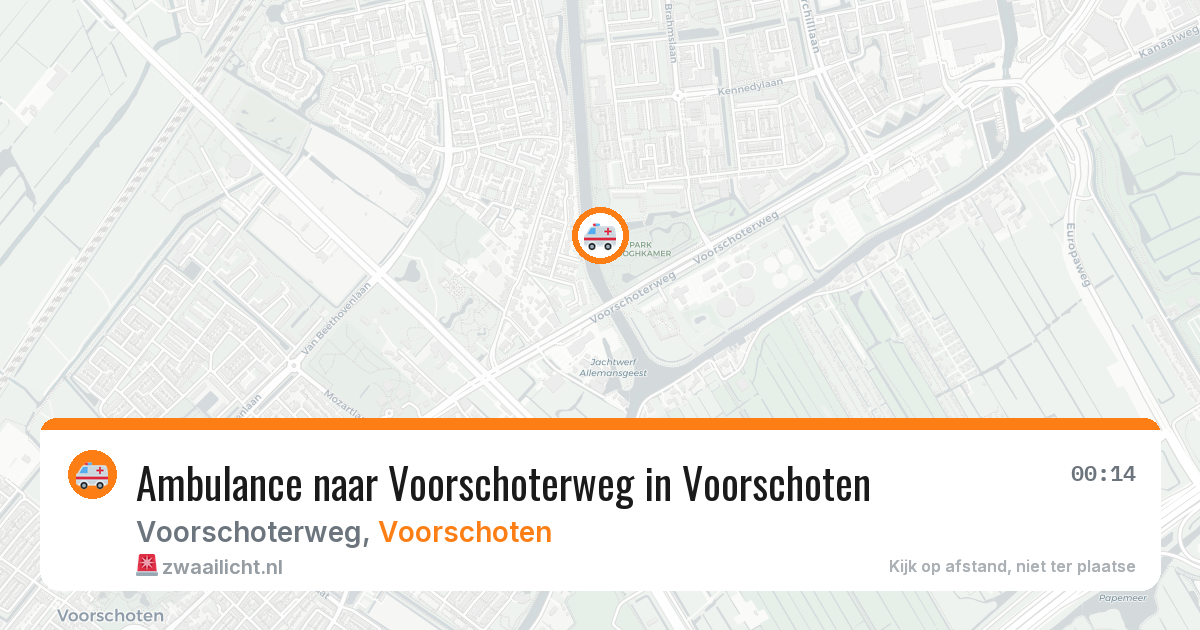 Ambulance naar Voorschoterweg in Voorschoten — 3 aug 2026