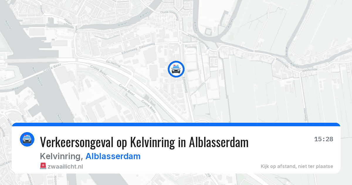 Verkeersongeval op Kelvinring in Alblasserdam — 20 mei 2026