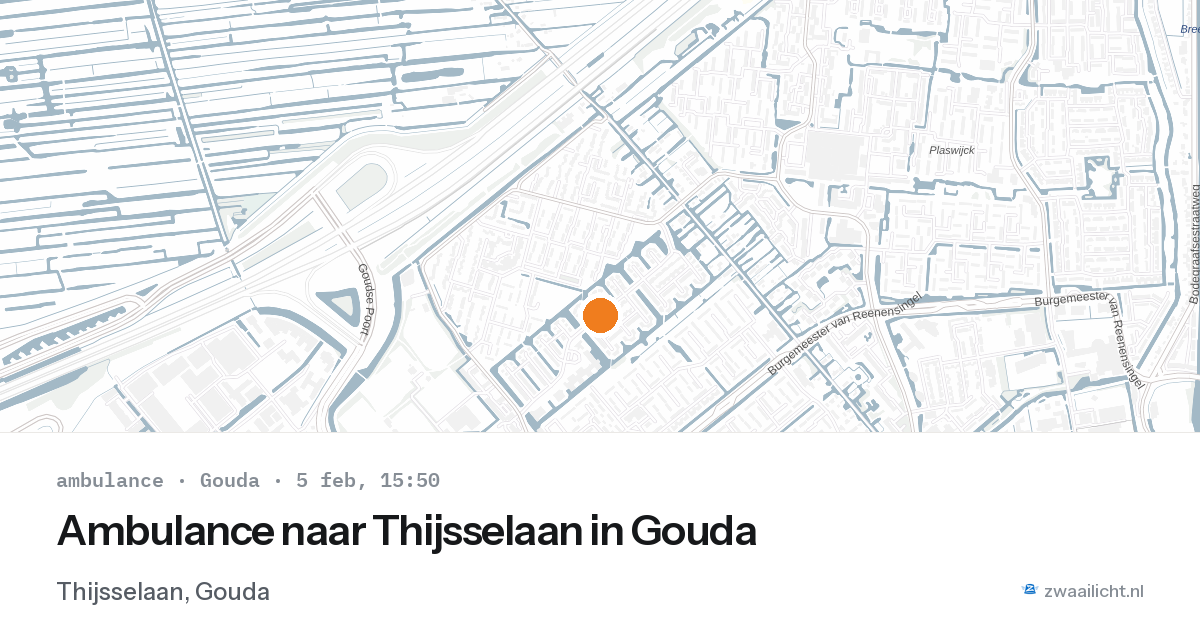 Ambulance naar Thijsselaan in Gouda — 5 feb 2026