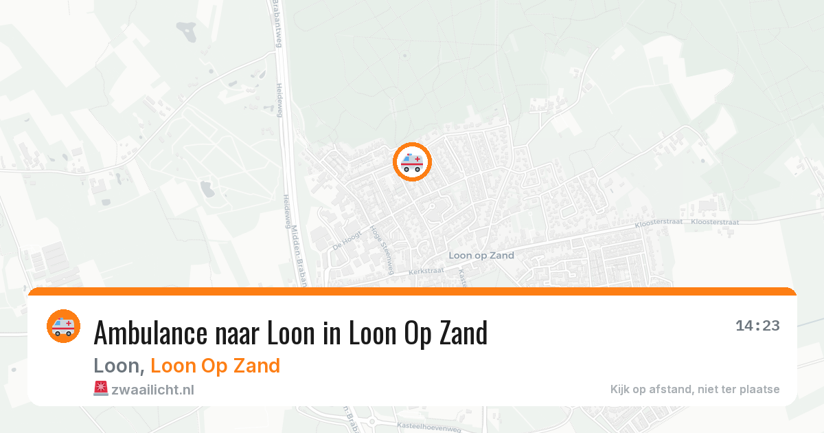 Ambulance naar Loon in Loon Op Zand — 10 aug 2026