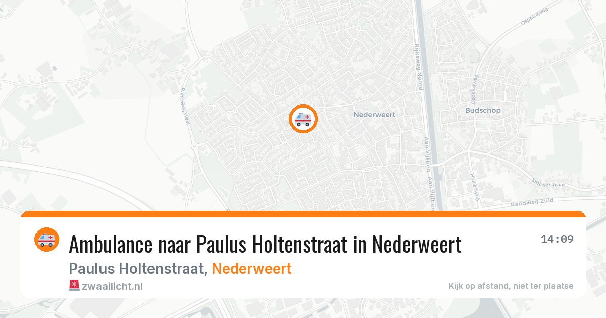 Ambulance naar Paulus Holtenstraat in Nederweert — 14 jul 2026