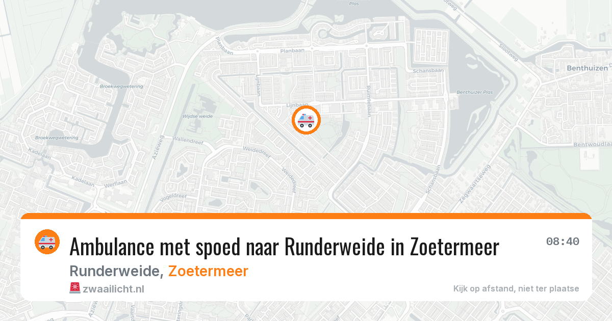 Ambulance met spoed naar Runderweide in Zoetermeer — 12 jul 2026