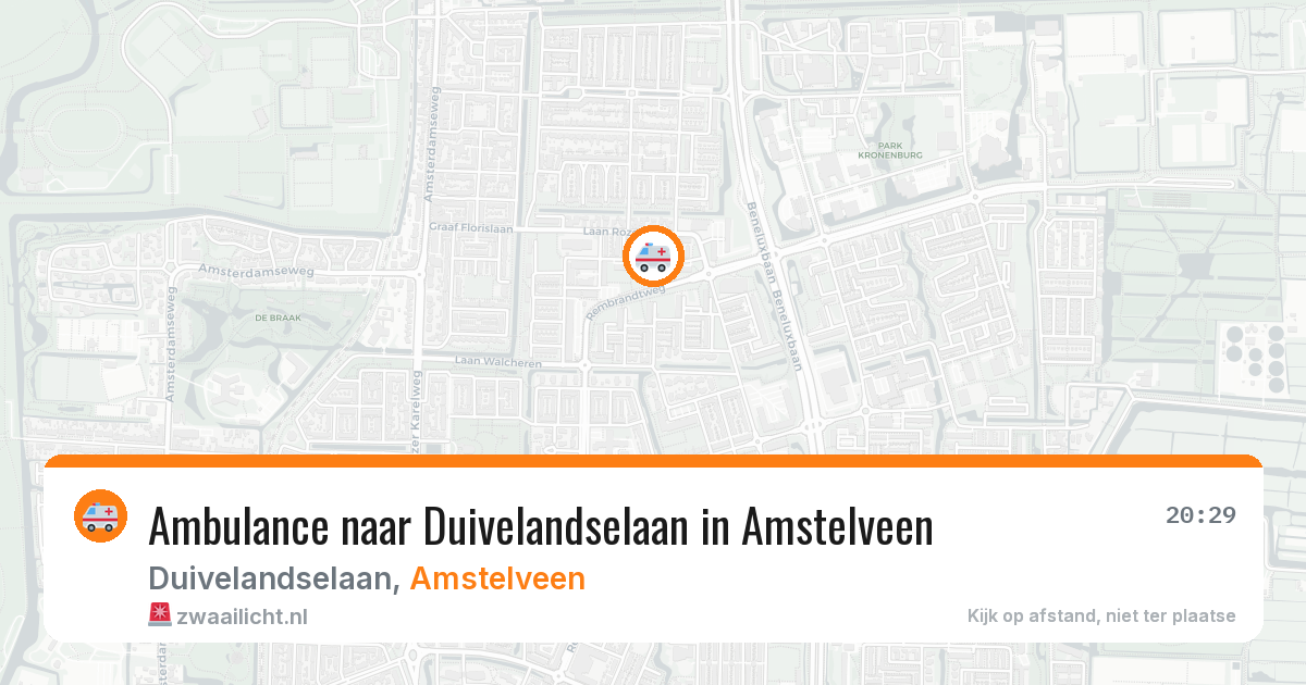 Ambulance naar Duivelandselaan in Amstelveen — 4 aug 2026