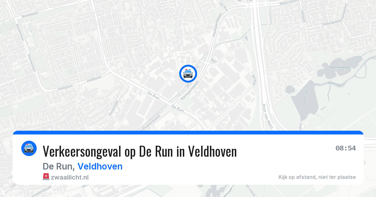 Verkeersongeval op De Run in Veldhoven — 23 jan 2026