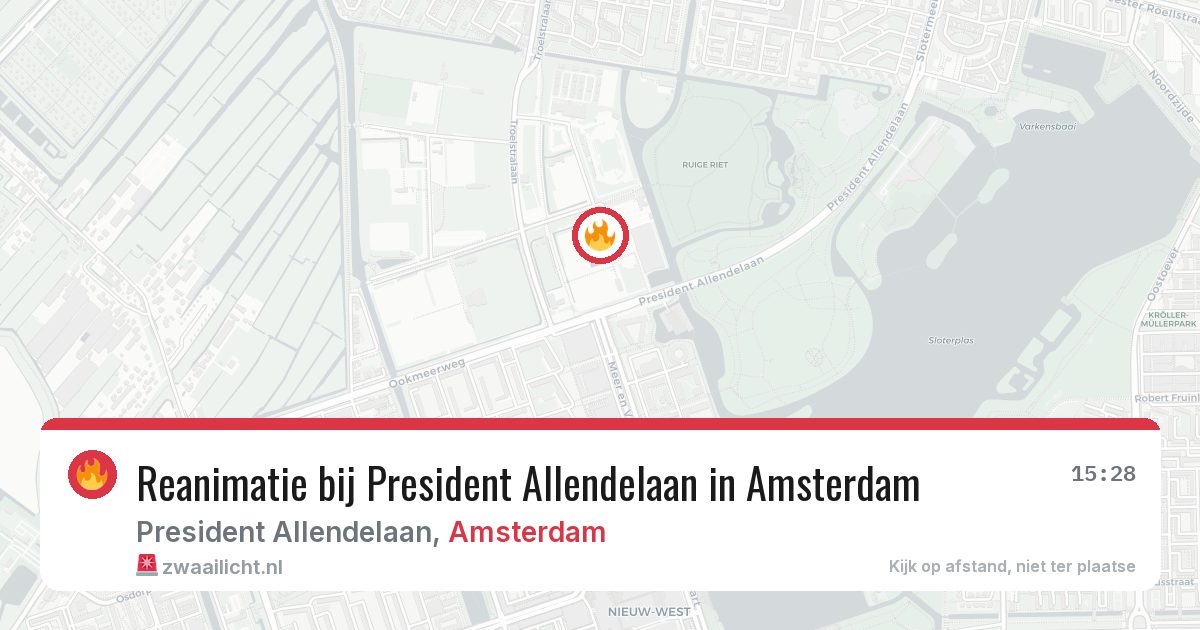 Reanimatie bij President Allendelaan in Amsterdam — 14 jun 2026