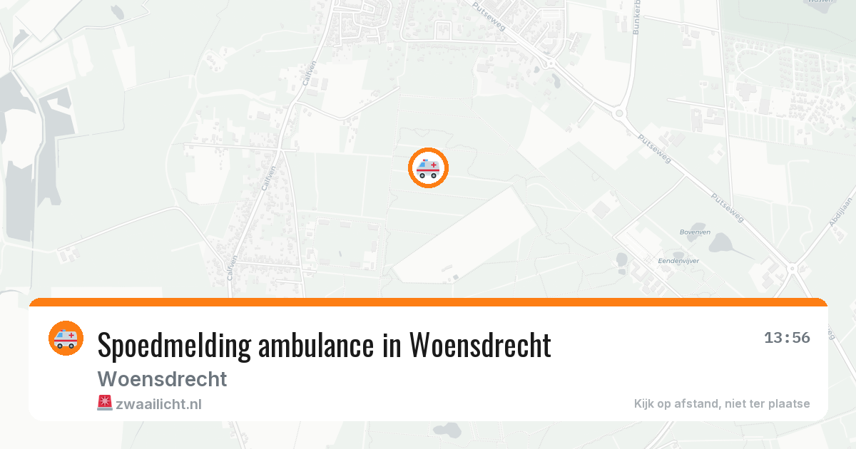 Spoedmelding ambulance in Woensdrecht — 24 jul 2026